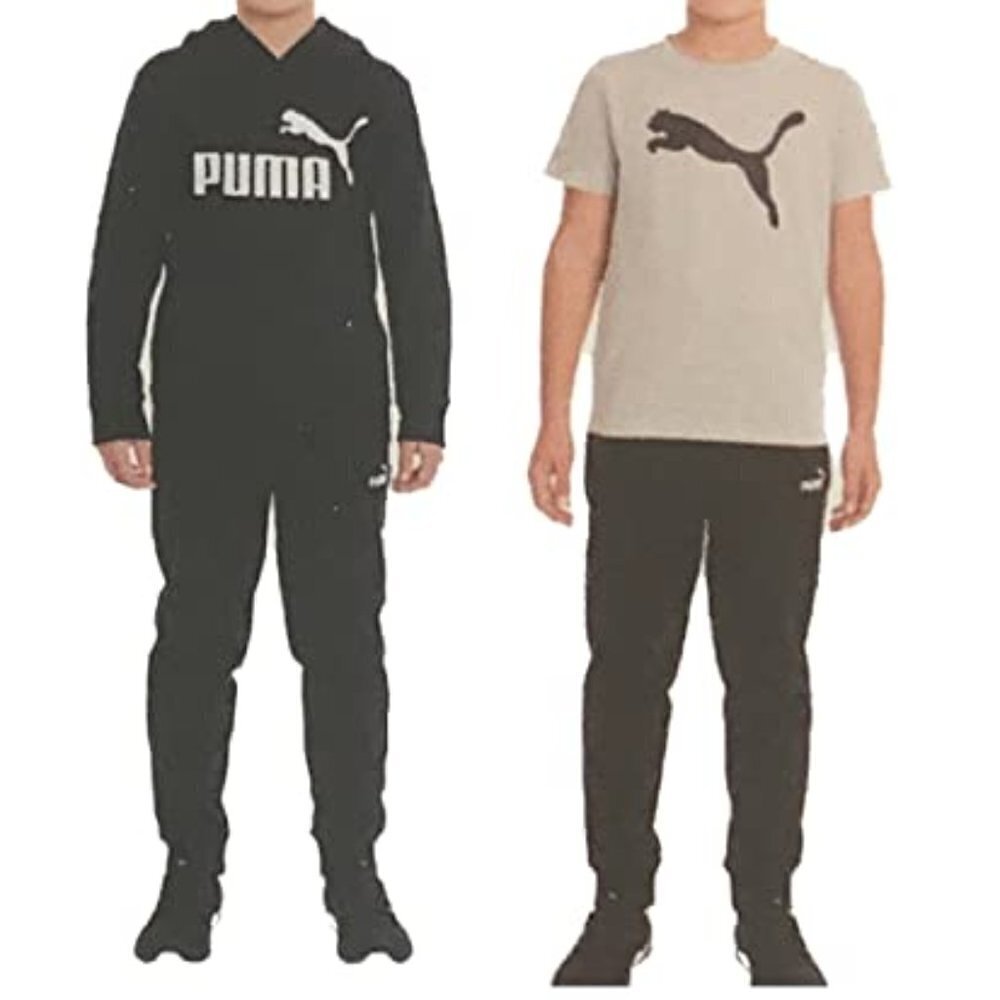 NWT - 3-Piece Set Puma Logo Youth (1 Tee, 1 Hoodie, 1 Jogger Pant) Size XS (5/6) - Picture 2 of 8